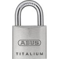 Abus ABUS 64TI by 25 C KD Titalium Aluminum Alloy Keyed Different Padlock 65975